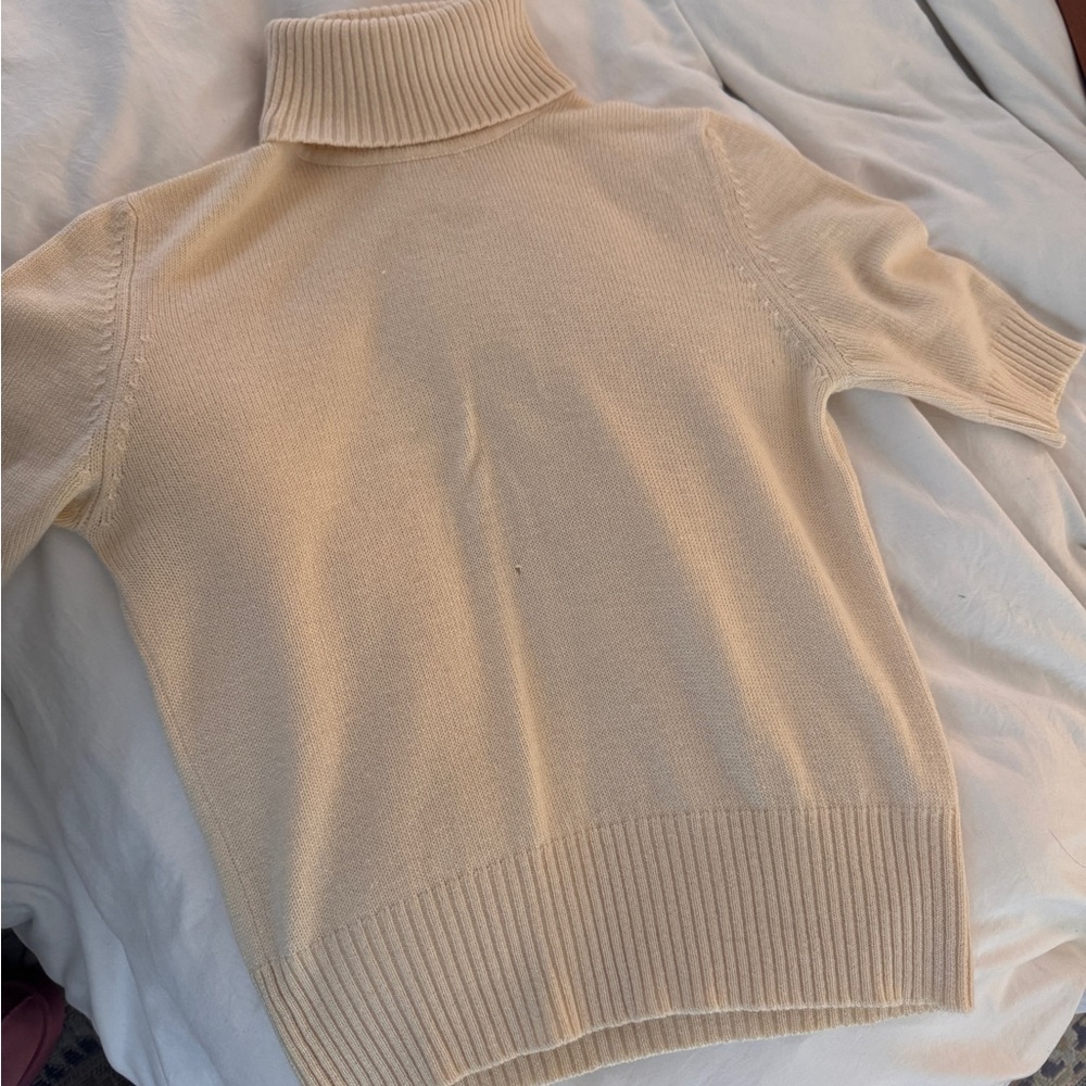 Loro Piana Cream Turtleneck Sweater